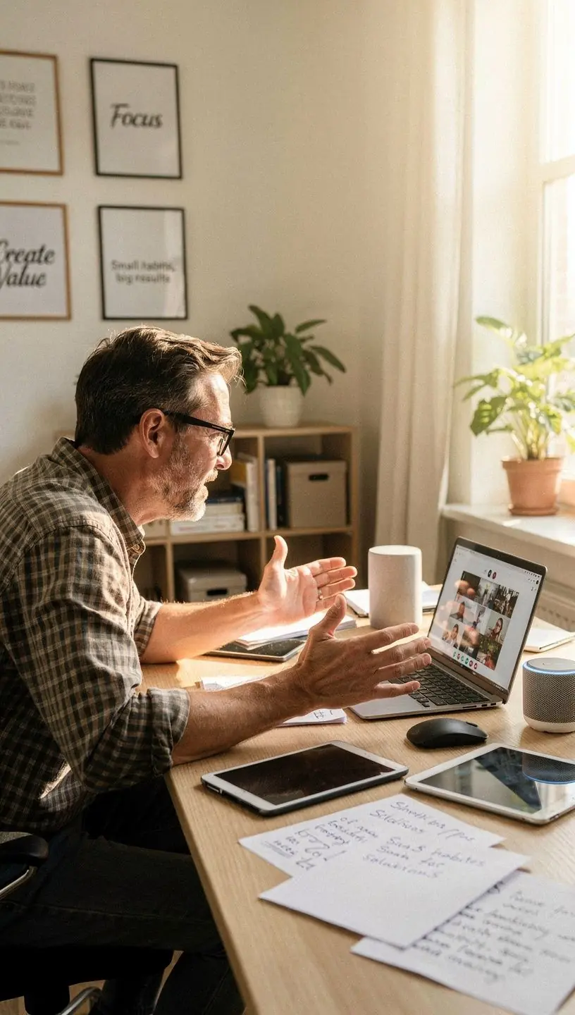 Organized digital workspace for effective decluttering routine